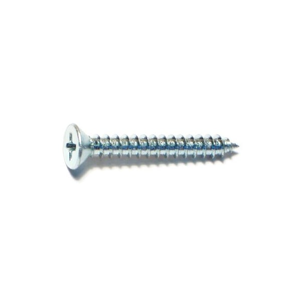 Midwest Fastener Sheet Metal Screw, #8 x 1-1/4 in, Zinc Plated Steel Flat Head Phillips Drive, 40 PK 63657 - main